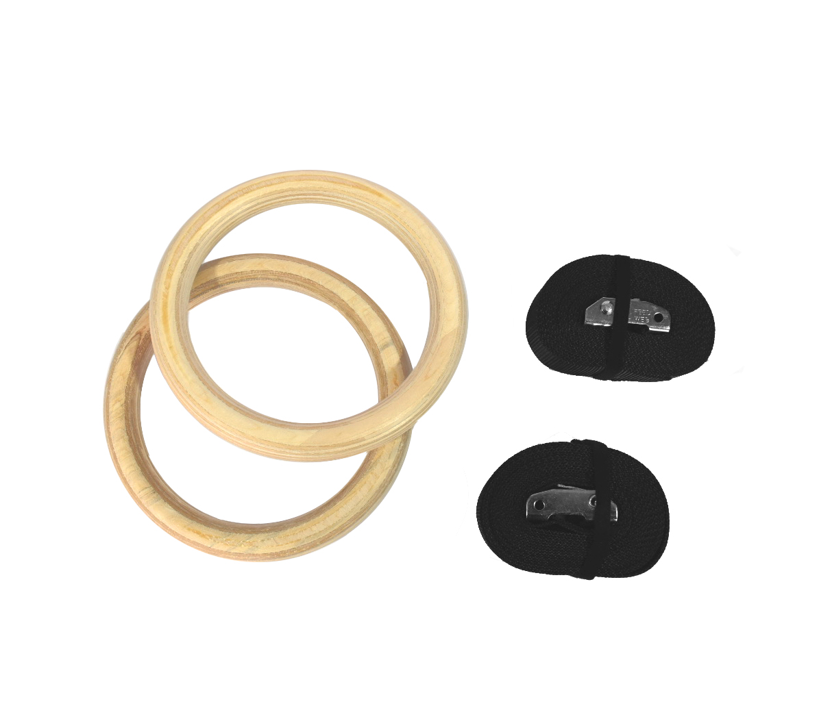 Anillas de madera para entrenamiento funcional calistenia suspensión