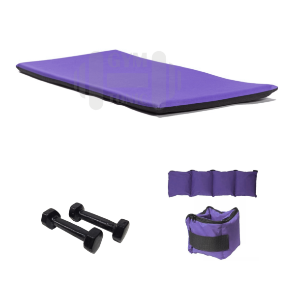 Kit Violeta - Colchoneta + Tobilleras + Pesas 1 kg
