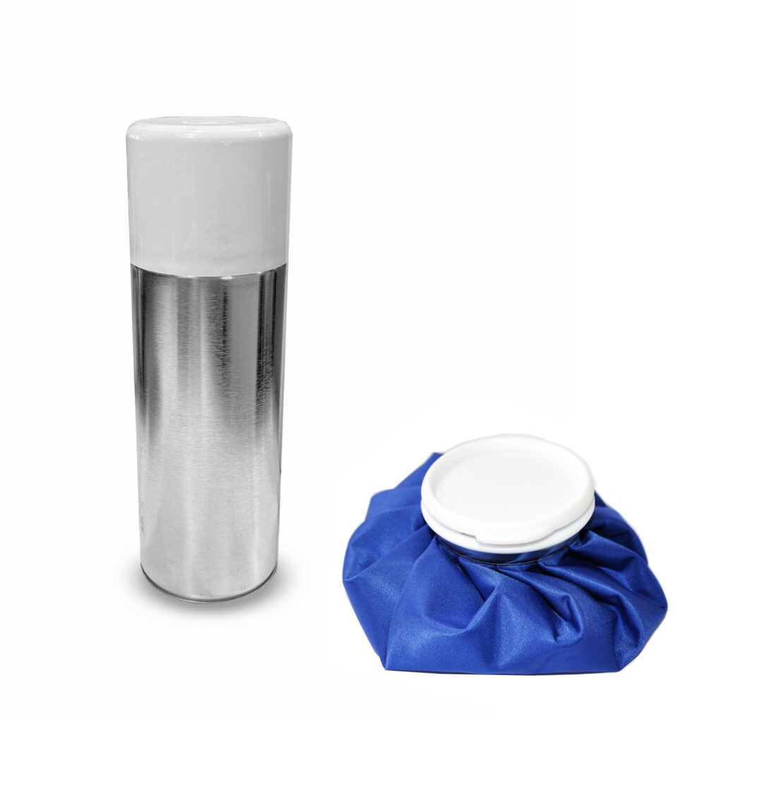 Set aerosol spray mentolado 440cc para golpes lesiones + bolsa de hielo