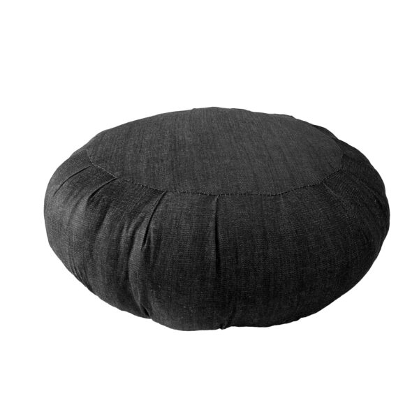 Zafu almohadon para meditacion yoga 40 X 15 Cm NEGRO