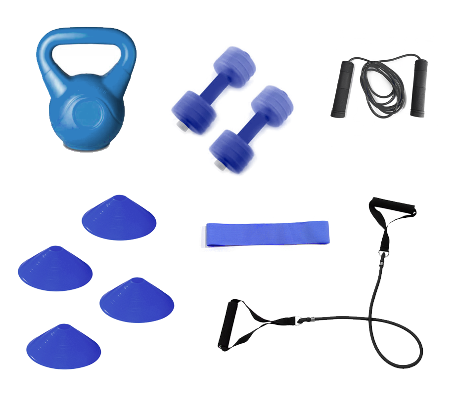 Set de entrenamiento HIIT rusa conos bandas