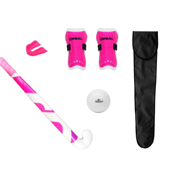 Set de hockey - Palo + canilleras + protector + bocha + funda