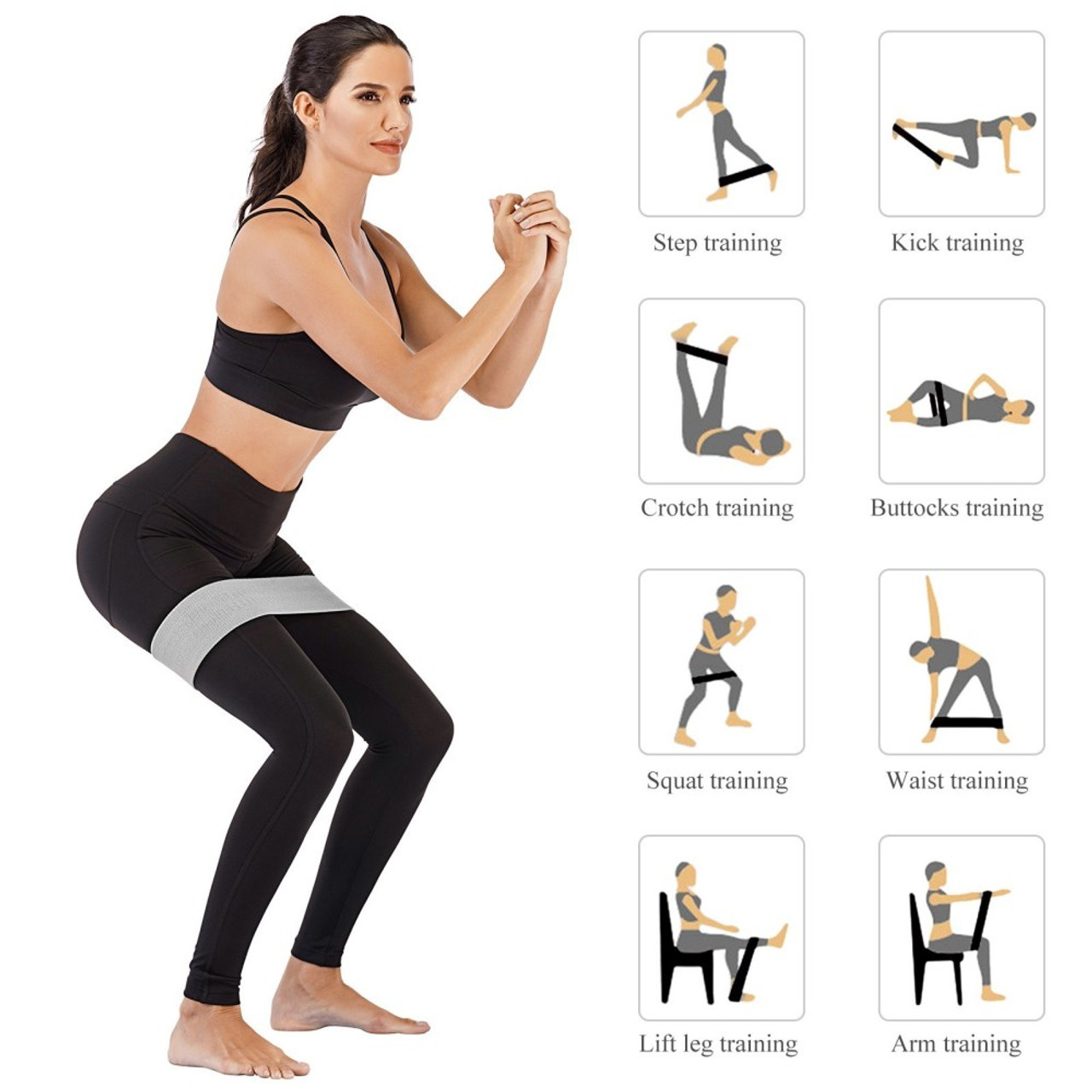 Banda isométrica de tela tiraband para glúteos piernas - Image 5