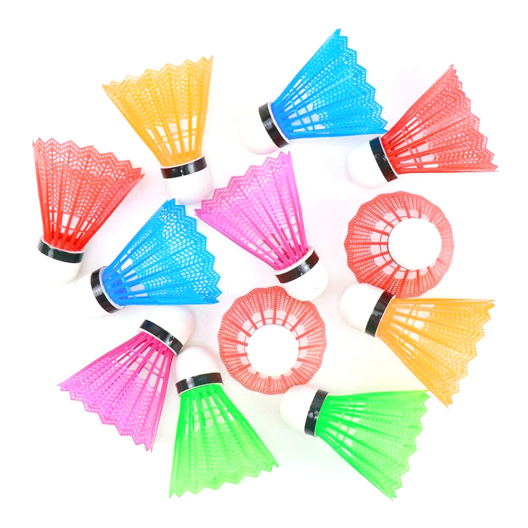 Volantes plumas bádminton tubo x 12 unidades