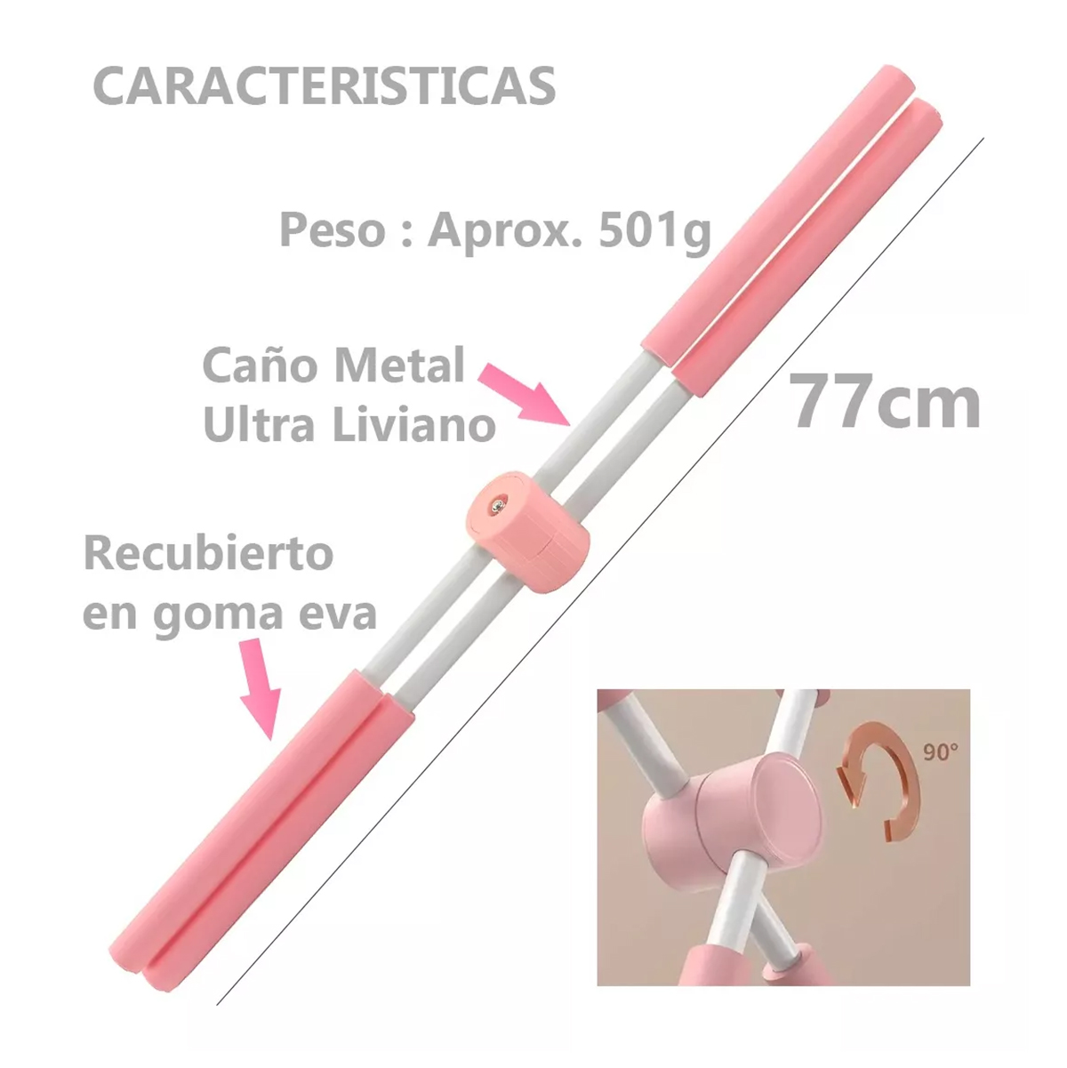 Baston barra pilates yoga corrector de postura - Image 8