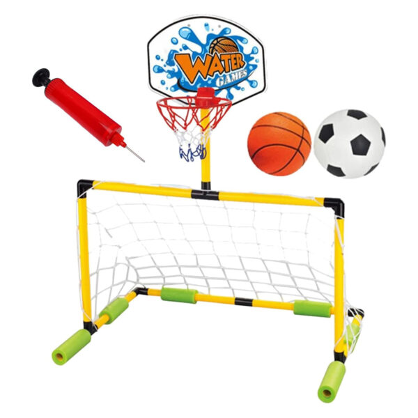 Aro de básquet + arco flotante multisport para pileta