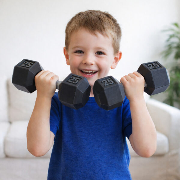 Par de mancuernas infantiles para niños PVC juguete