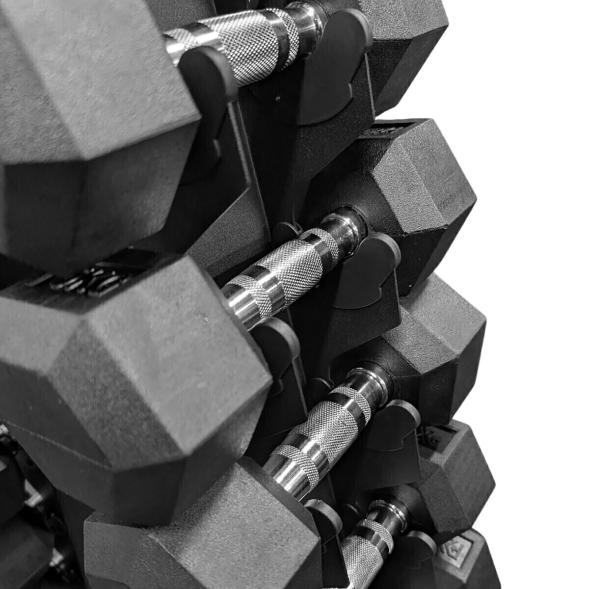 Par de mancuernas hexagonales de 1 a 10 kg + Rack vertical organizador pino - Image 3