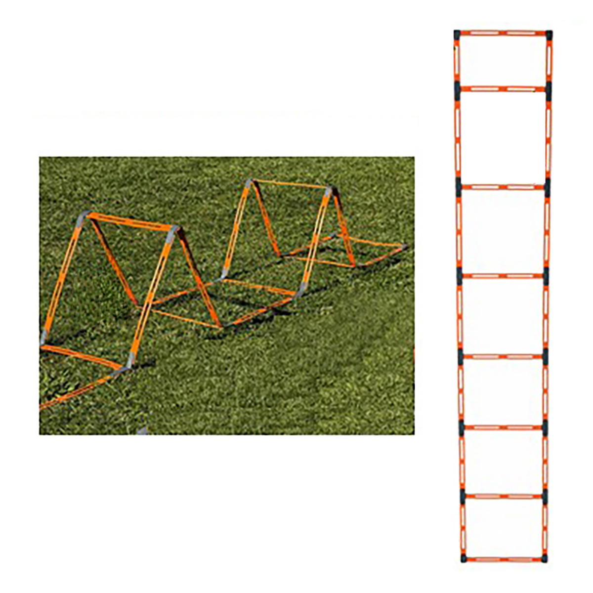 Escalera de coordinación y vallas de 45 cm 2 en 1 entrenamiento