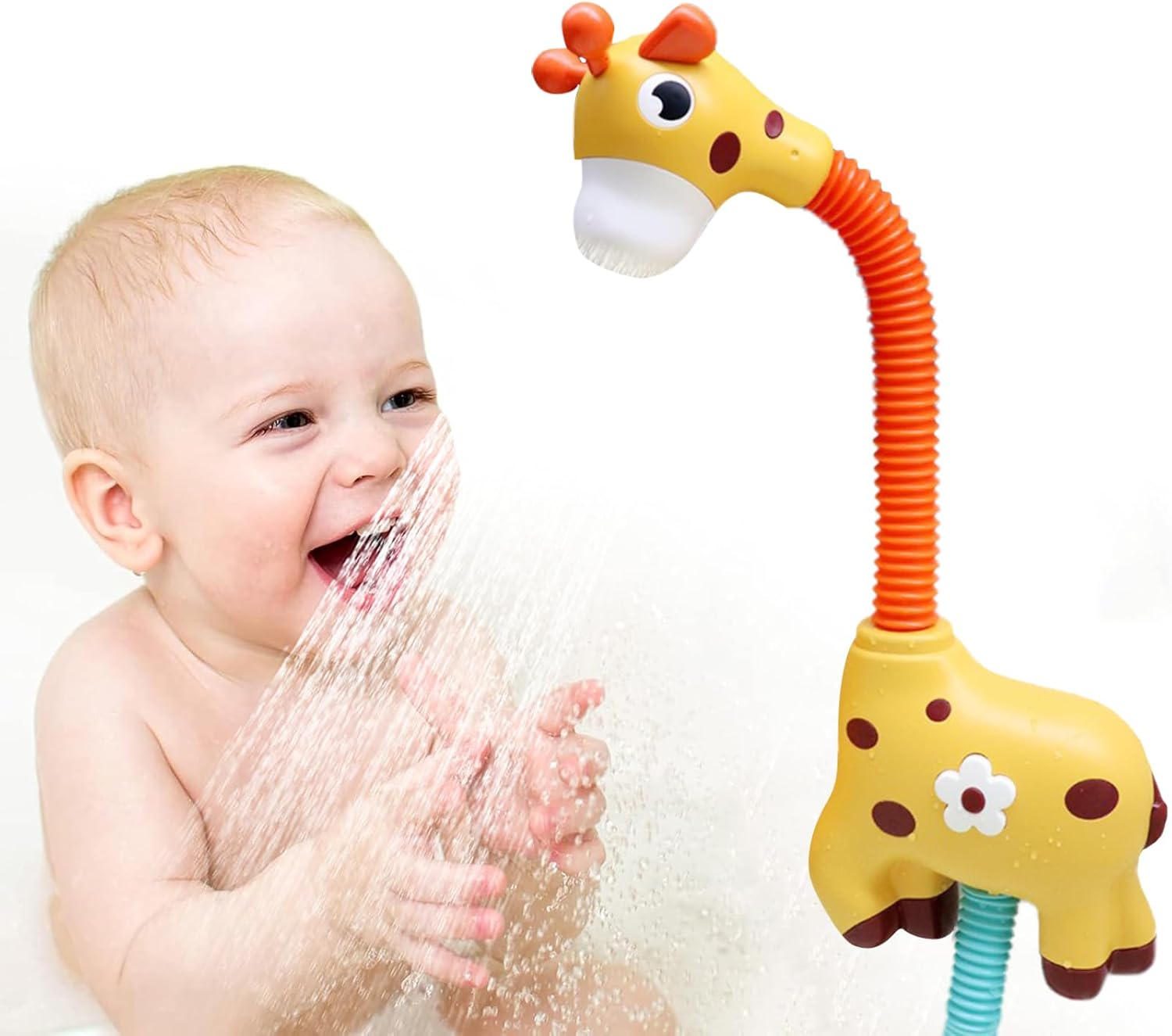 Duchador jirafa dinosaurio de ducha interactivo para bebés baño - Imagen 2