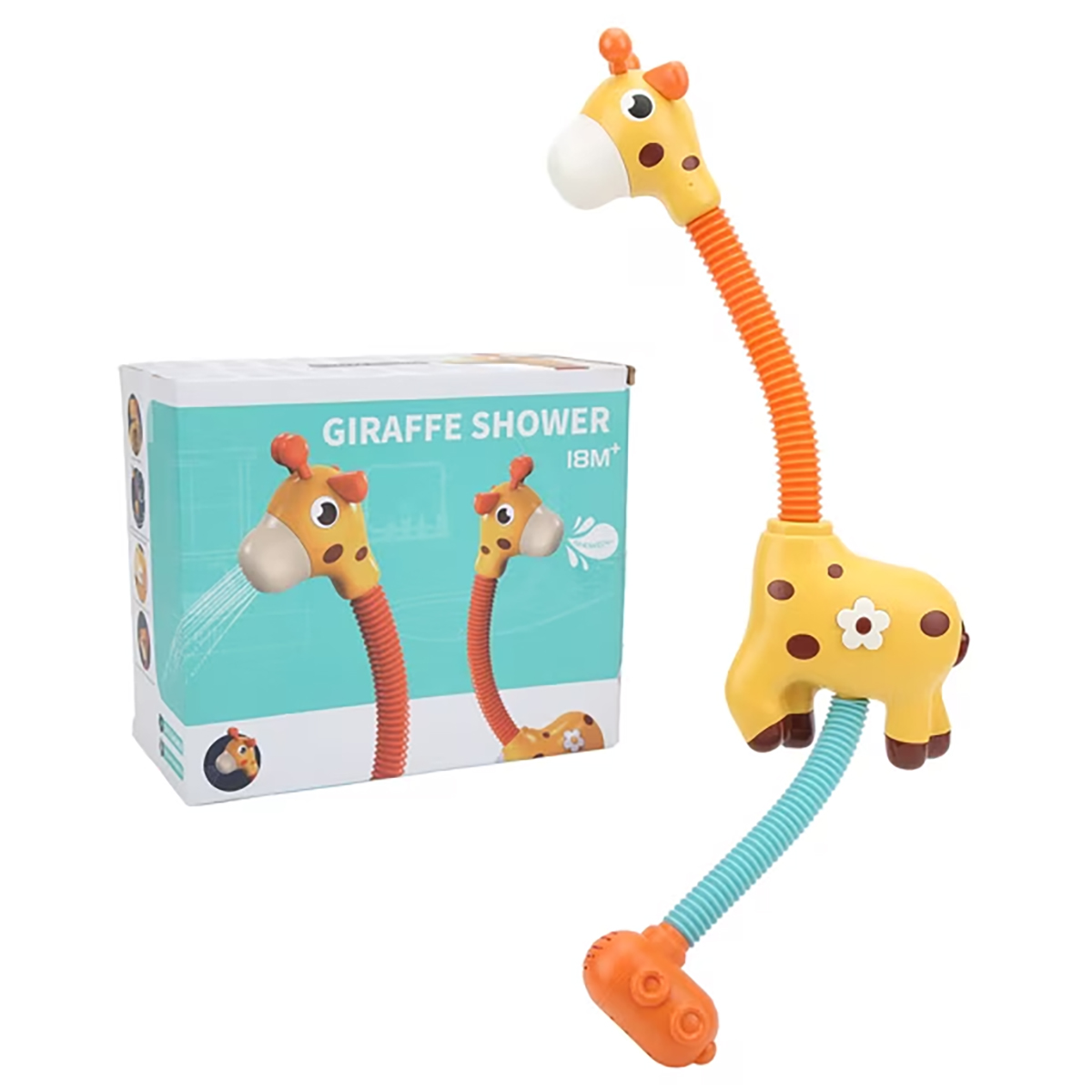 Duchador jirafa dinosaurio de ducha interactivo para bebés baño - Imagen 3
